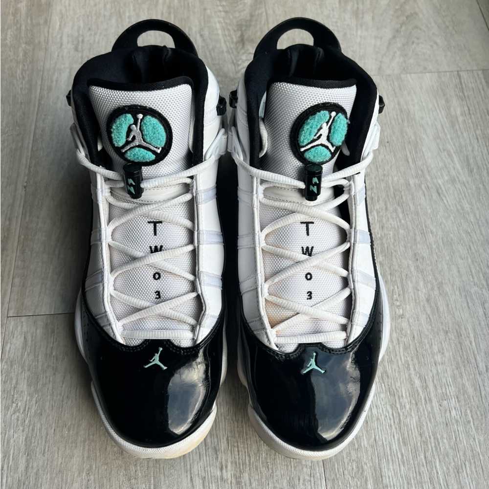 Jordan 6 Rings, Men’s size 12, White/White-Tropical Twist/Black